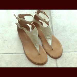 Franco Sarto gold metallic leather sandal